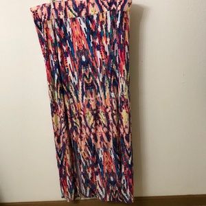 ANA, XL, Patchwork Colored Full Length Skirt